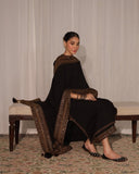 Black Mystique Dhanak Unstitched | 3-Piece Stitched Suit- 239