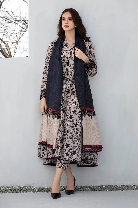 KARANDI 3PC PRINTED SHIRT WITH KARANDI PRINTED DUAPTTA AND TROUSER-254