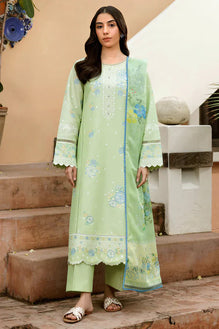 3 Pc Embroidered Lawn Shirt with Printed Polly Lawn Dupatta ZS 2630