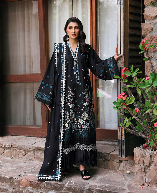 Dhanak-3PC Embroidered Shirt with Dhanak Embroidered Dupatta -113