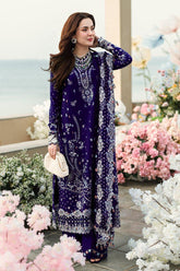 Qalamkar Sahil Kinare Luxury Lawn Embroidered Unstitched 3 Piece 10018