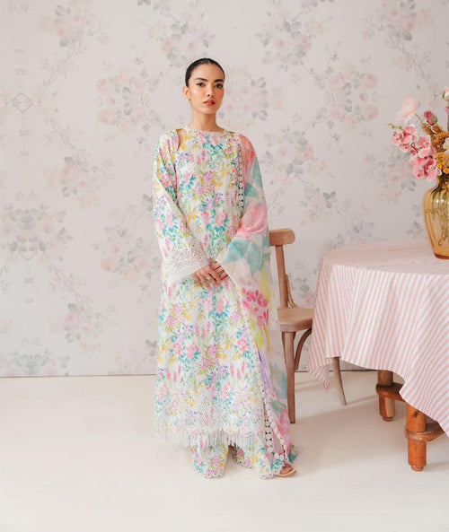 3 Pcs Digital Printed Lawn Sute Embroidered Patches AF 70