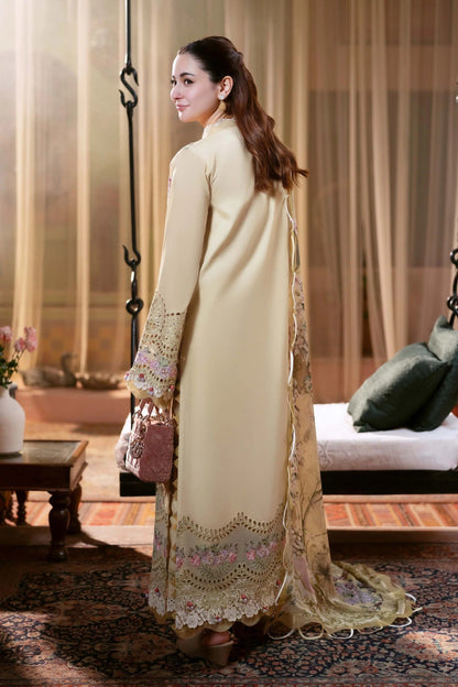 JADE DHANAK UNSTITCH-3PC Embroidered Shirt with Digital Printed WOOL SHAL-523W