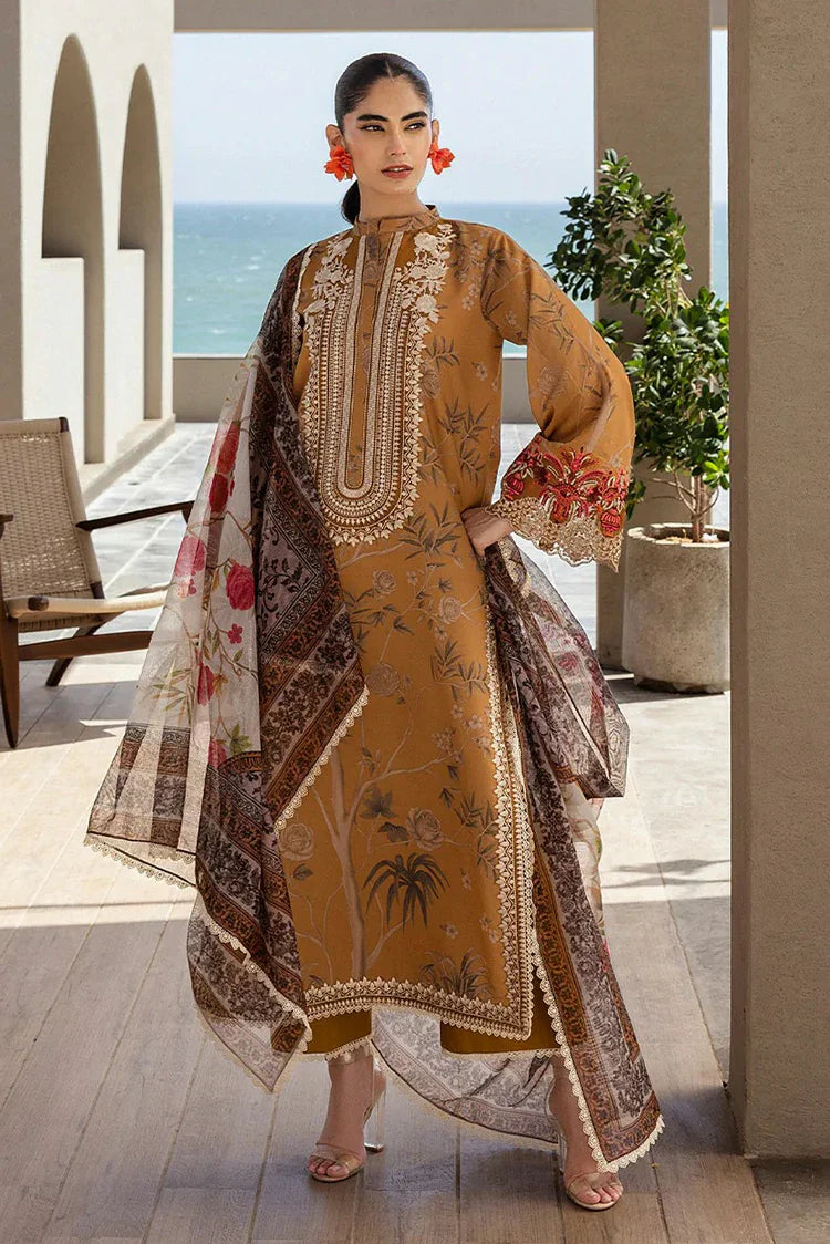 EMBROIDERED PRINTED UNSTITCHED LILEN  210