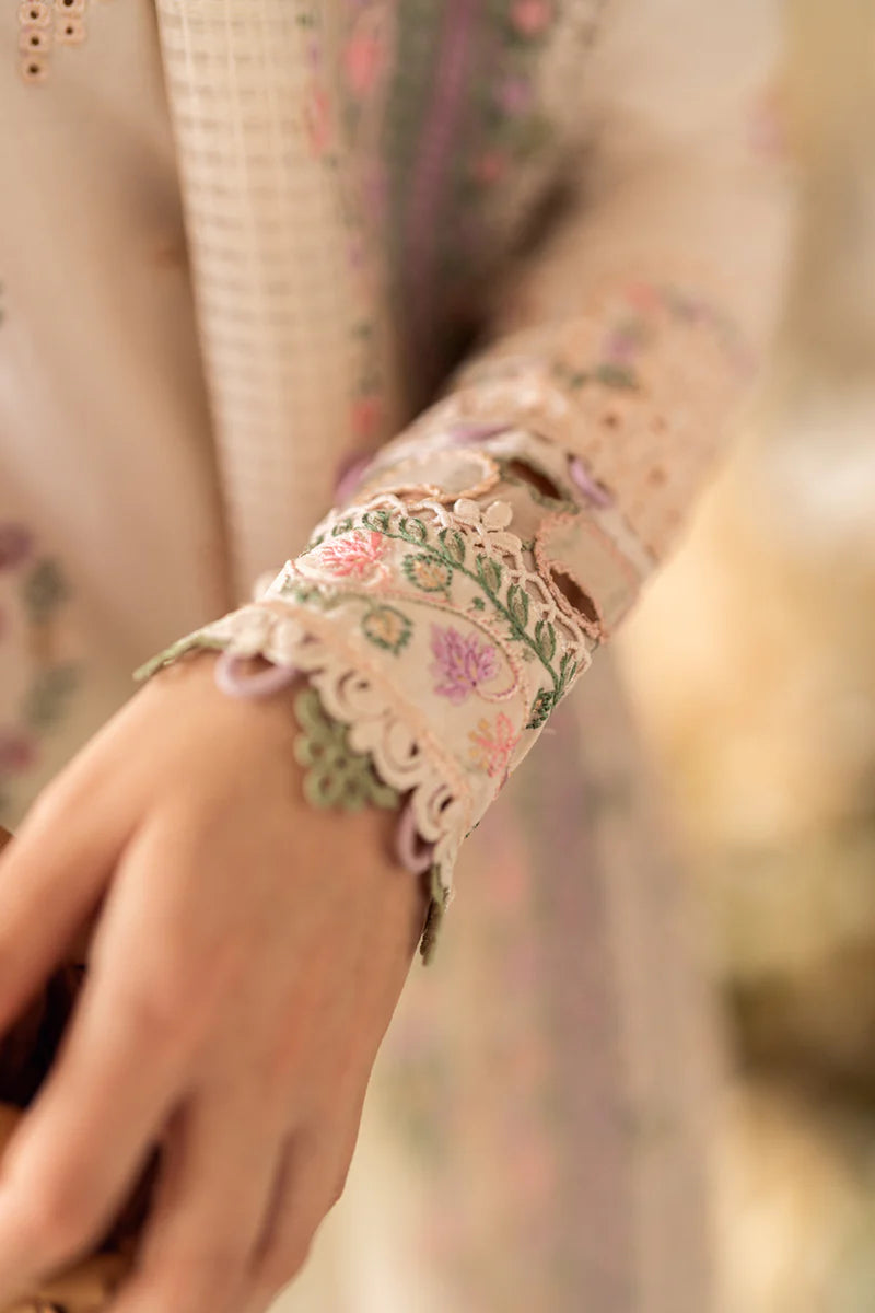 QALAMKAR - 3PC LAWN EMBROIDERED SHIRT WITH COTTON NET EMBROIDERED DUPATTA AND TROUSER - 10013
