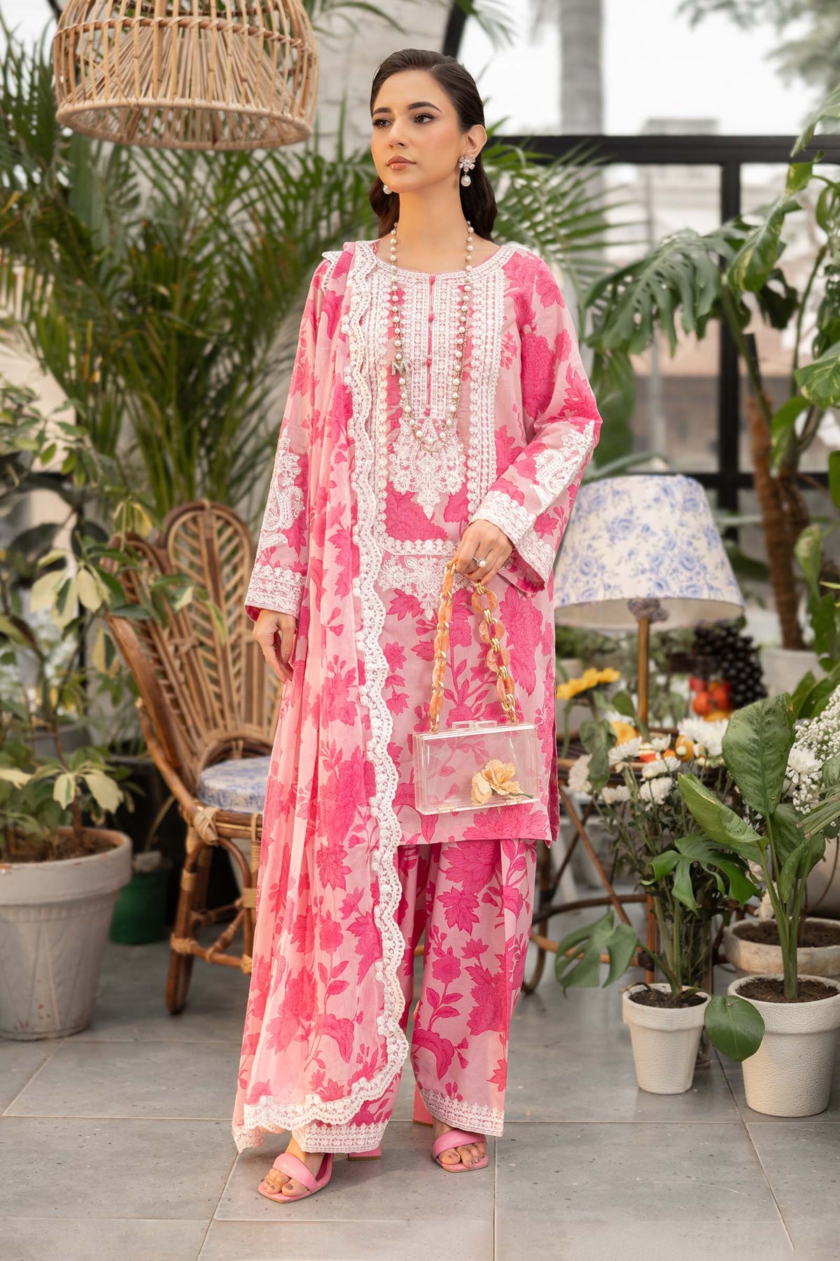 EMBROIDERED PRINTED UNSTITCHED LILEN  202