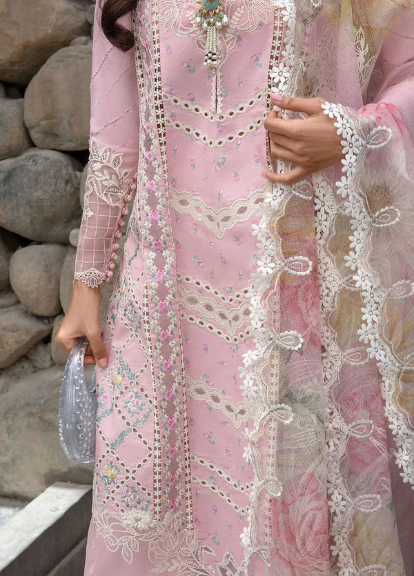 3 Pc Embroidered Lawn Shirt with Embroidered Polly Lawn Dupatta CM 2600