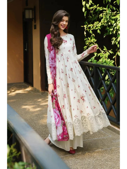 EMBROIDERED PRINTED UNSTITCHED LILEN  205