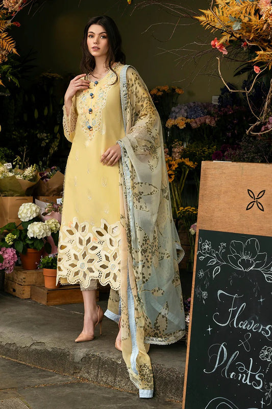 3 Piece Embroidered Lawn Shirt with Printed Dupatta MQ2570